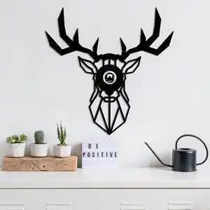 Aplica de perete 605 - a, cerb, mdf/metal, negru, 55x12x55 cm