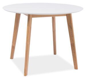 Favi Masa rotunda din mdf si lemn mosley ii alb / stejar, ø100xh75 cm Ofertă