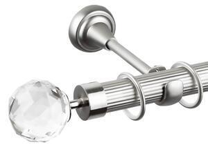 Favi Galerie simpla bara zimtata cristal 25/19, metal, argintiu - 160 cm Ofertă