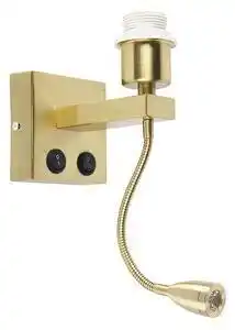 Favi Aplică modernă aurie cu braț flexibil - brescia combi Ofertă