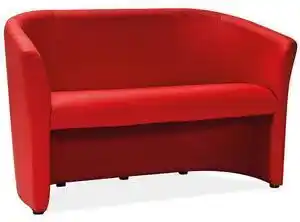 Favi Canapea tm-3 piele ecologica rosie/wenge, 160x60x76 Ofertă
