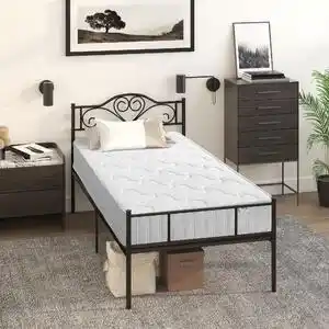 Favi Homcom saltea de o persoana 80x190cm, grosime 20cm cu spuma de memorie e arcuri impachetate independente, captuseala matlasat Ofertă