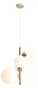 Favi Lustra din metal auriu cu 4 becuri bloom, 120 cm Ofertă