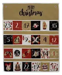 Favi Calendar advent din bumbac butter kings red and gold Ofertă