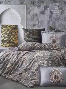 Favi Lenjerie de pat dublu satin de lux, club cotton, skula Ofertă