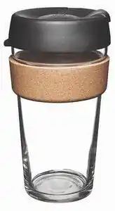 Favi Cană de voiaj cu capac keepcup brew cork edition black, 454 ml Ofertă