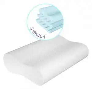 Favi Cervi-san reglabil, pernă cervicală pentru dormit, înălțime reglabilă, 3 straturi Ofertă