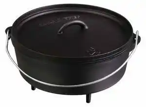 Favi Ceaun din fonta cu capac - cuptor olandez camp chef 25,4 cm 3,8 litri cc-sdo10 Ofertă