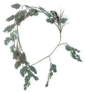 Favi Peacock feathers coronita de craciun decorativa, plastic, verde Ofertă