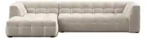 Colțar cu tapițerie din catifea și șezlong pe partea stângă windsor & co sofas vesta, bej
