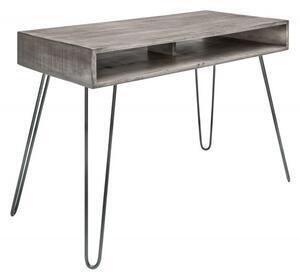 Favi Birou din lemn de mango gri si cadru metalic scorpion 100 cm Ofertă
