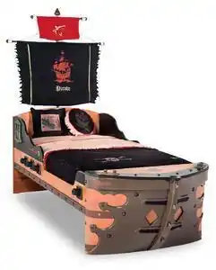 Favi Pat corabie pirati, pentru camera copii colectia pirate 90x190 cm Ofertă