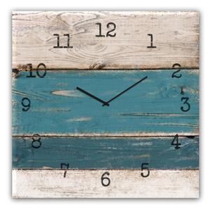 Favi Ceas de perete styler glassclock blue wood, 30 x 30 cm Ofertă