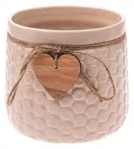 Favi Ghiveci din ceramică dakls dotta, înălțime 12,5 cm, bej Ofertă