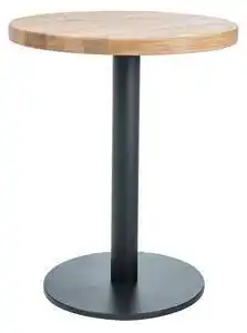 Masa puro ii stejar solid/negru, 70x76