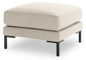 Favi Puf cu tapiterie din tesatura structurala jade, picioare din metal negru, bej Ofertă