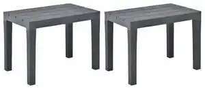 Favi Bănci de grădină, 2 buc., antracit, plastic Ofertă