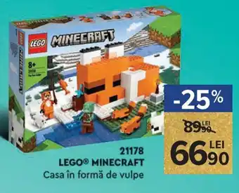 Carrefour Market Lego Minecraft 21178 Casa în formă de vulpe Ofertă
