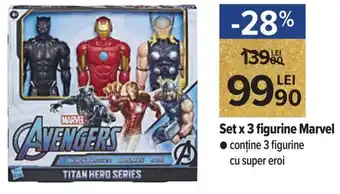 Carrefour Market Set x 3 figurine Marvel conține 3 figurine cu super eroi Ofertă