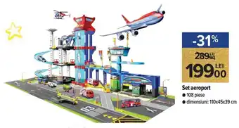Carrefour Market Set aeroport 108 piese, dimensiuni: 110 x 45 x 39 cm Ofertă