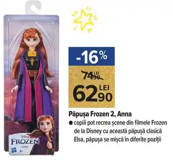 Păpușa Frozen 2, Anna copiii pot recrea șcene din filmele Frozen de la Disney cu această păpușă clasică Elsa
