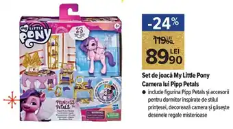 My Little Pony Set de joacă Camera lui Pipp Petals include figurina Pipp Petals și accesorii pentru dormitor inspirate