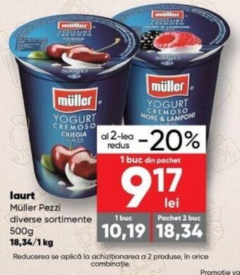 Muller Pezzi Iaurt diverse sortimente 500 g