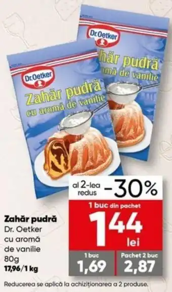 PROFI Dr. Oetker Zahăr pudră cu aromă de vanillie 80 g Ofertă