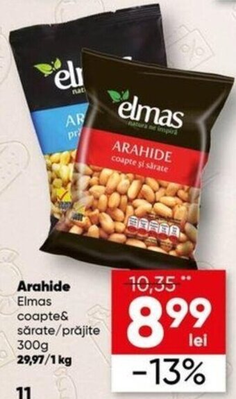 PROFI Elmas coapte & sărate / prăjite Arahide 300 g Ofertă