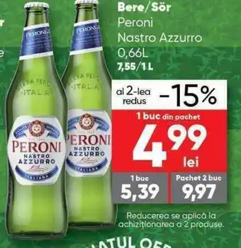 PROFI Peroni Nastro Azzurro Pachet bere 660 ml Ofertă