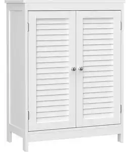 Favi Vasagle dulap baie cu 2 uși în stil scandinav, 60 x 80 x 30 cm, alb Ofertă