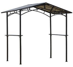 Favi Outsunny foisor de gradina pentru barbecue bbq cu acoperis din pc si rafturi laterale, structura din aluminiu si metal, 246x1 Ofertă