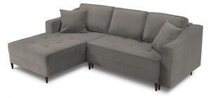 Favi Coltar extensibil willow cu colt pe partea stanga si tapiterie din tesatura structurala, gri Ofertă