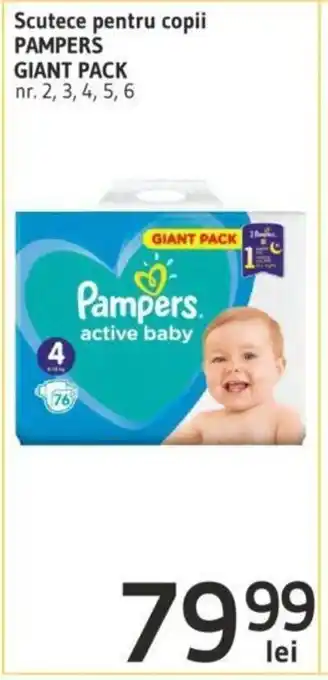 Supeco Pampers scutece pentru copii Giant Pack Ofertă
