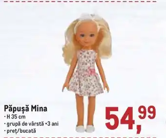 Metro Păpușă Mina H 35cm Ofertă