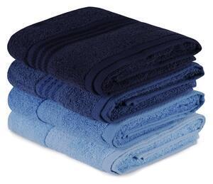 Favi Set 4 prosoape baie rainbow, 50x90 cm, material bumbac, albastru Ofertă
