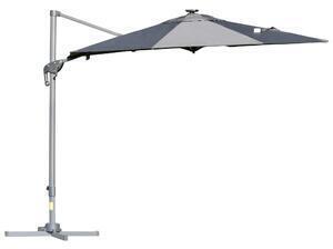 Favi Outsunn umbrela de gradina sau terasa iluminatie led si panou solar, gri Ofertă