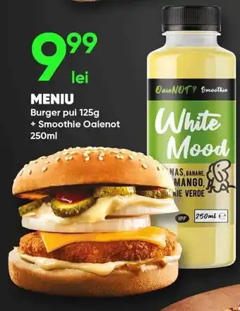 PROFI Meniu Burger pui 125 g + Smoothie Oaienot 250 ml Ofertă