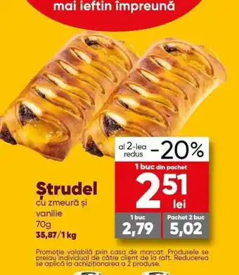 PROFI Ștrudel cu zmeură și vanille 70 g Ofertă