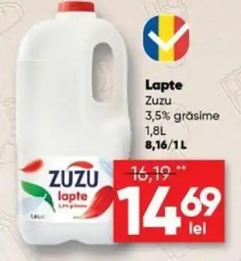 Zuzu Lapte 3,5 % grăsime 1,8 L