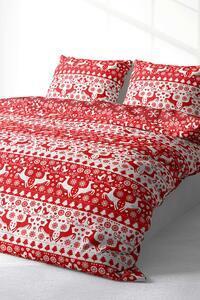 Favi Lenjerie de pat christmas poetry rosu 140x200 cm Ofertă