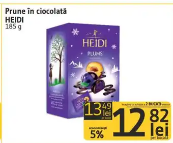 Supeco Heidi Prune în ciocolată 185 g Ofertă