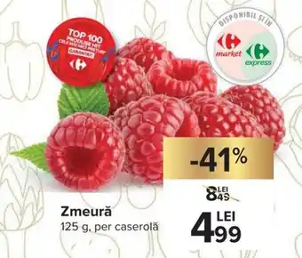 Carrefour Zmeură 125 g per caserolă Ofertă