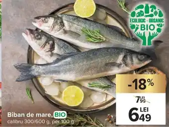 Carrefour Biban de mare calibru 300 / 600 g per 100 g Ofertă