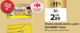 Carrefour Gourmet Hrană umedă pentru pisici Gold 85 g diverse sortimente Ofertă