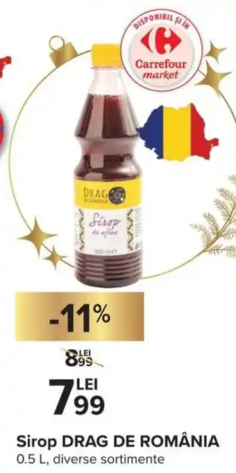 Carrefour Drag de romănia Sirop 0.5 L diverse sortimente Ofertă