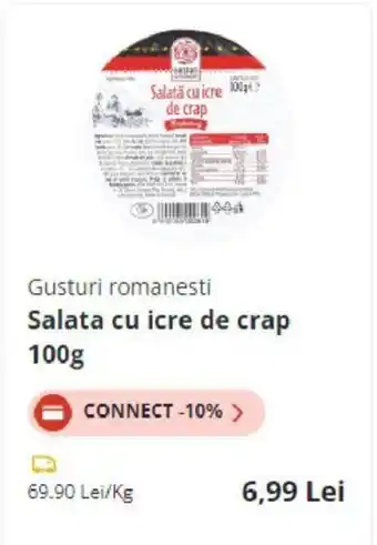 Mega Image Gusturi romanesti Salata cu icre de crap 100 g Ofertă