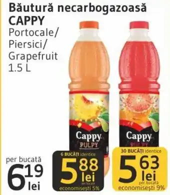 Supeco Cappy băutură necarbogazoasă Portocale / Piersici / Grapefruit 1.5 L Ofertă