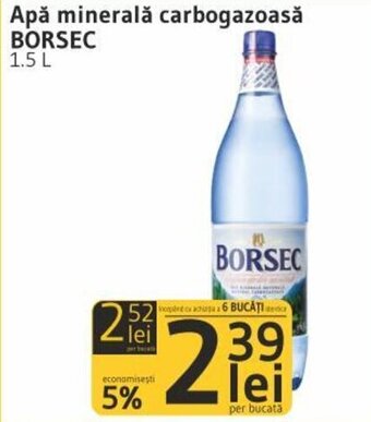 Supeco Borsec Apă minerală carbogazoasă 1.5L Ofertă