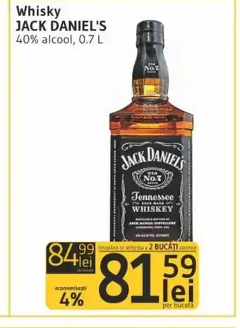 Supeco Jack Daniel's Whisky 40$ alcool, 0.7 L Ofertă